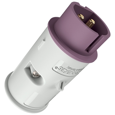 Contactstop 16A 2P 20-25V violet IP44, met tule