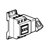 Scheider-lastschakelaar Vistop 32 A - tweepolig - laterale bediening rechts - zwarte handgreep - 4 modules van 17,5 mm - kooiklemmen 16 mm²