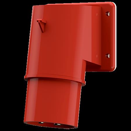 Toestelcontactstop 32A 4P 6H 400V rood IP44