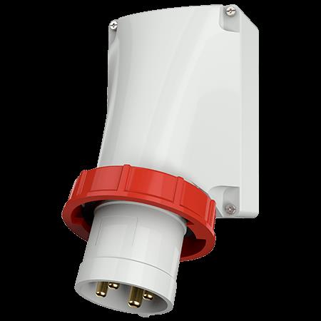 Toestelcontactstop 63A 4P 6H 400V rood IP67