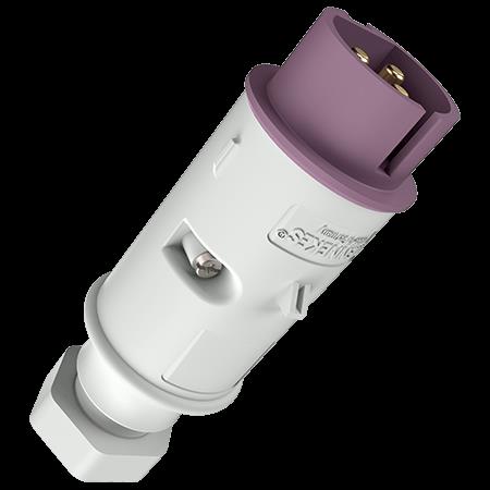 Contactstop 16A 3P 20-25V violet IP44, met wartel