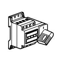 Scheider-lastschakelaar Vistop 32 A - vierpolig -  frontale bediening - rode handgreep/gele afdekplaat - 4 modules van 17,5 mm - kooiklemmen 16 mm²