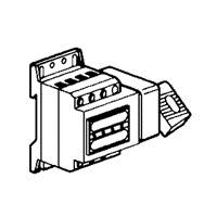 Scheider-lastschakelaar Vistop 32 A - vierpolig - laterale bediening rechts - zwarte handgreep - 5 modules van 17,5 mm - kooiklemmen 16 mm²