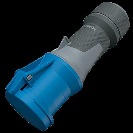 Koppelcontactstop PowerTOP Xtra 63A 3P 6H  230V blauw IP44 met SoftCONTACT