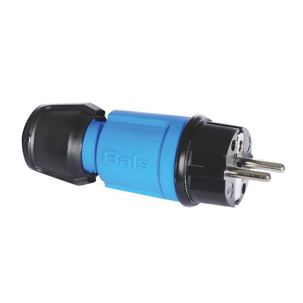 Mono stekker 2P+T 16A 230V IP44 blauw