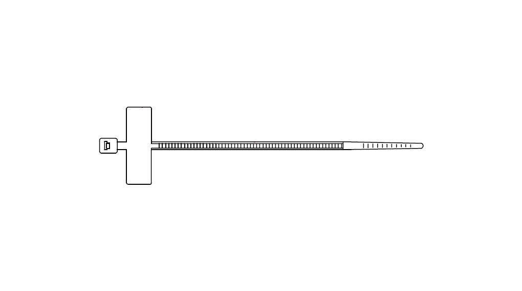 Kabelband 100 mm x 2.5 mm natural (zak van 100 stuks)