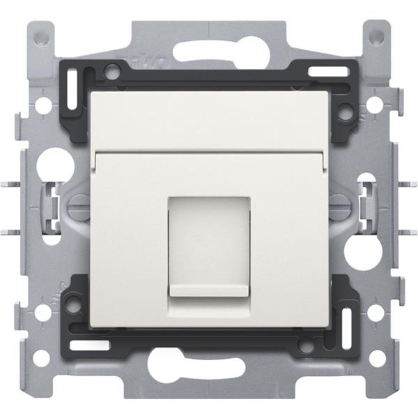 1 RJ45-aansluiting UTP cat. 5E, sokkel en afwerkingsset white