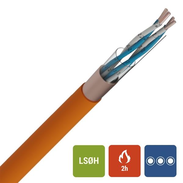 EUROSAFE NBN 713-020 Rf 2h LS0H oranje 500V 2X2X0,9mm