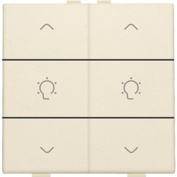 Home Control 2-voudige bediening dimmer met 6-voudige toets, Original crème