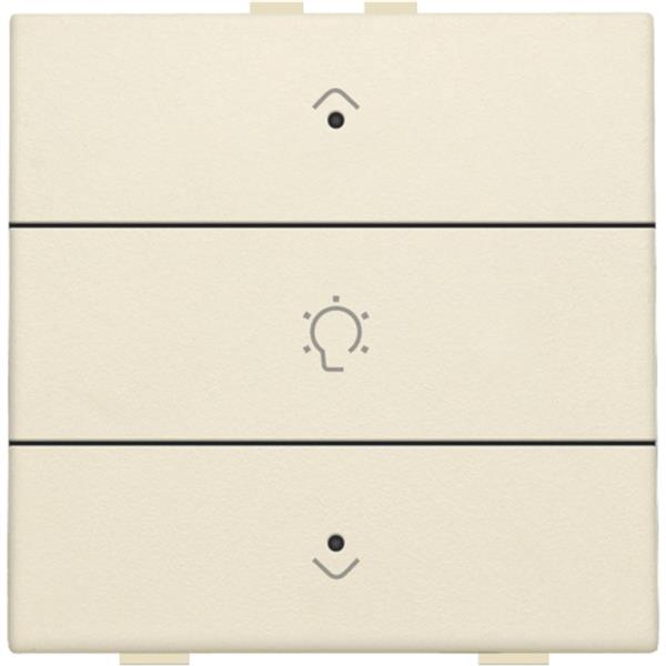 Home Control enkelvoudige bediening dimmer met 3-v toets+led, Original crème