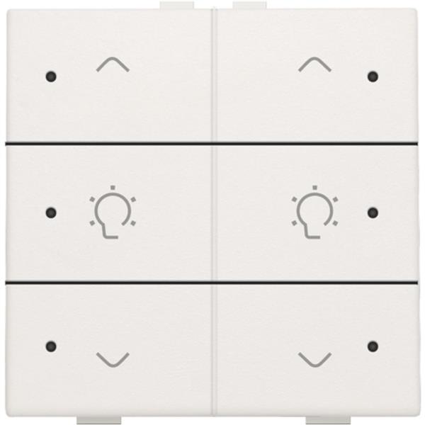 Home Control 2-voudige bediening dimmer met 6-voudige toets+led, Original wit