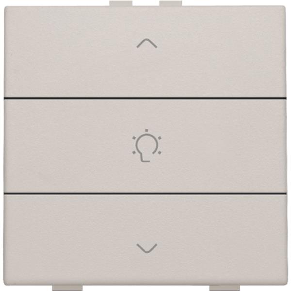 Home Control enkelvoudige bediening dimmer met 3-voudige toets, lichtgrijs