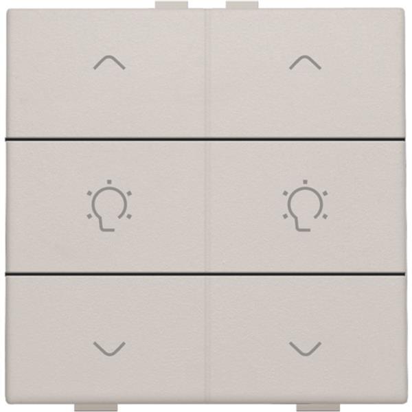 Home Control 2-voudige bediening dimmer met 6-voudige toets, lichtgrijs