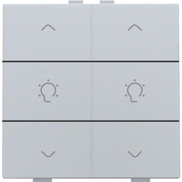 Home Control 2-voudige bediening dimmer met 6-voudige toets, sterling