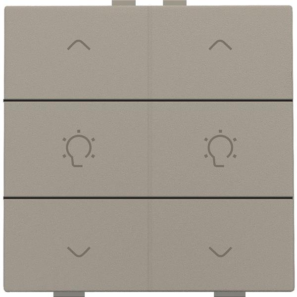 Home Control 2-voudige bediening dimmer met 6-voudige toets, brons