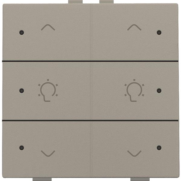 Home Control 2-voudige bediening dimmer met 6-voudige toets+led, brons