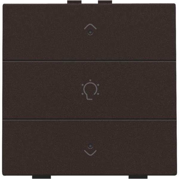 Home Control enkelvoudige bediening dimmer met 3-voudige toets+led, bruin