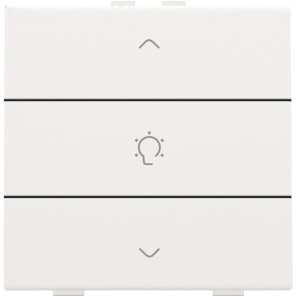 Home Control enkelvoudige bediening dimmer met 3-voudige toets, white steel