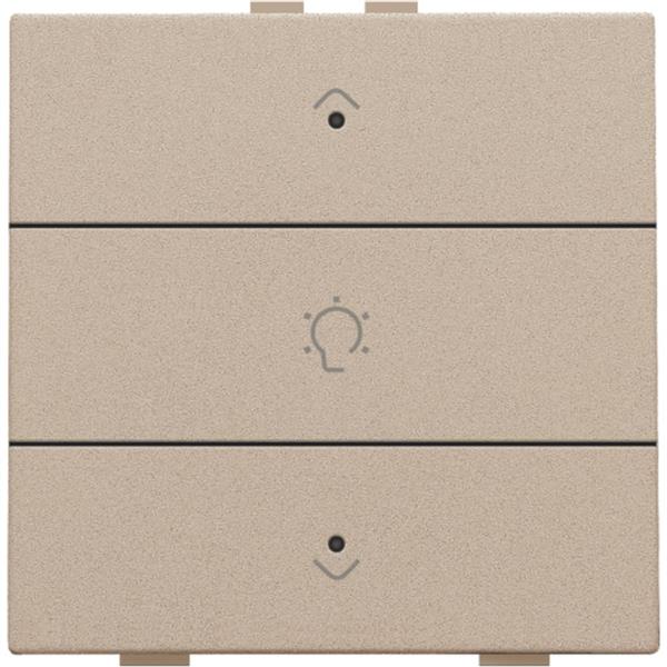 Home Control enkelvoudige bediening dimmer met 3-voudig toets+led, champagne mat