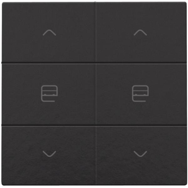 Home Control Motorbediening enkelvoudig (6 actieknoppen), piano black