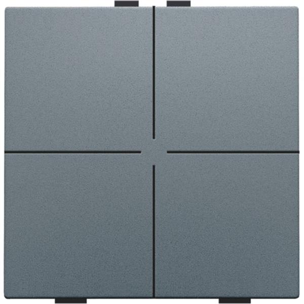 Drukknop 4-voudig voor Home Control, steel grey