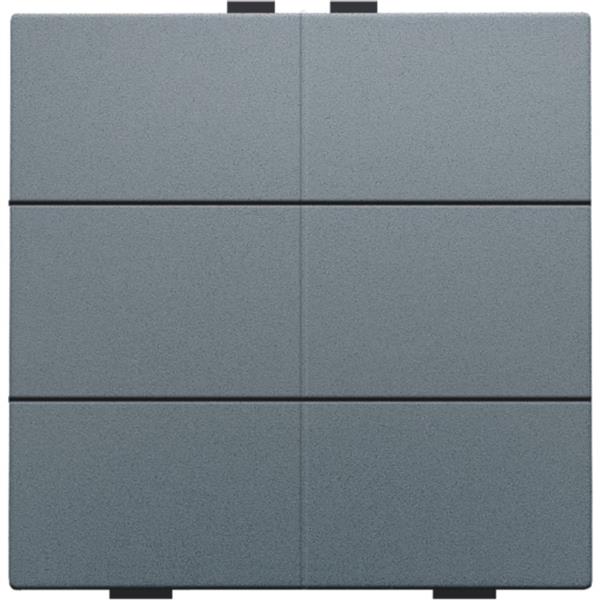 Drukknop 6-voudig voor Home Control, steel grey