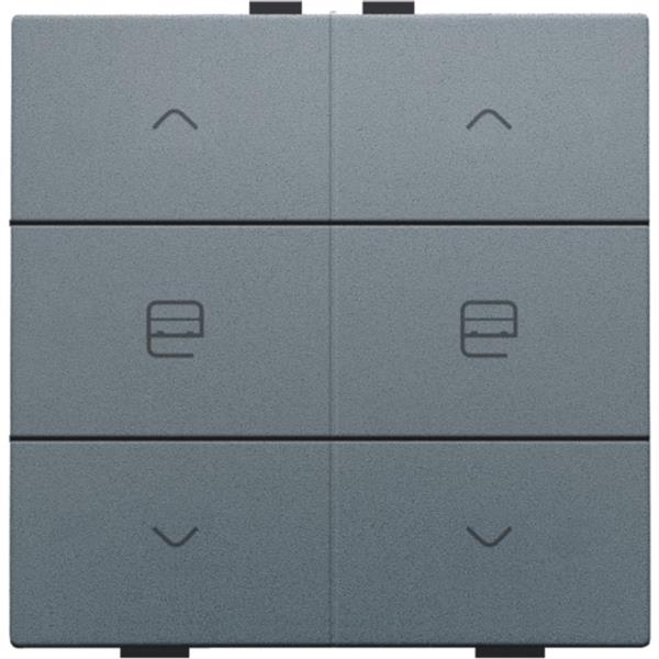 Dubbele motorsturingsbediening voor Home Control, steel grey