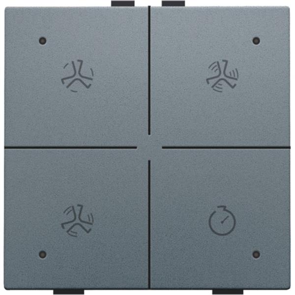 Ventilatiebediening met led voor Home Control, steel grey