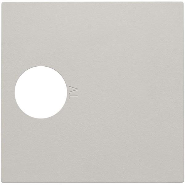 Afwerkingsset voor enkelvoudige coaxaansluiting voor tv, light grey