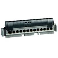 Faseklemmenblok - zwart - lengte 176 mm - IP 2x - capaciteit 21 x 16 mm² (70 A maximum - 400 V) + 1 x 25 mm² (100 A maximum - 400 V)