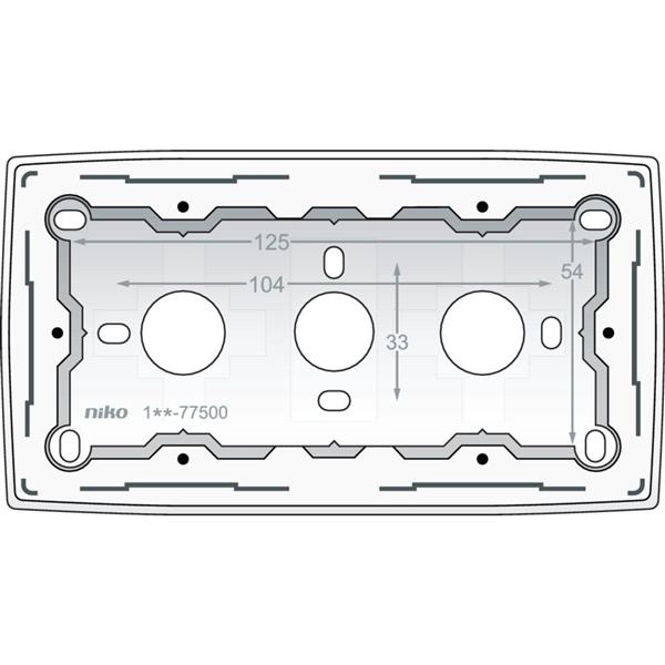 Dubbele opbouwdoos voor alle inbouwapparaten uit de Original-reeks, White