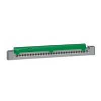 Aardingsklemmenblok - 227 mm IP2x - 26x16 + 1x25mmý - groen