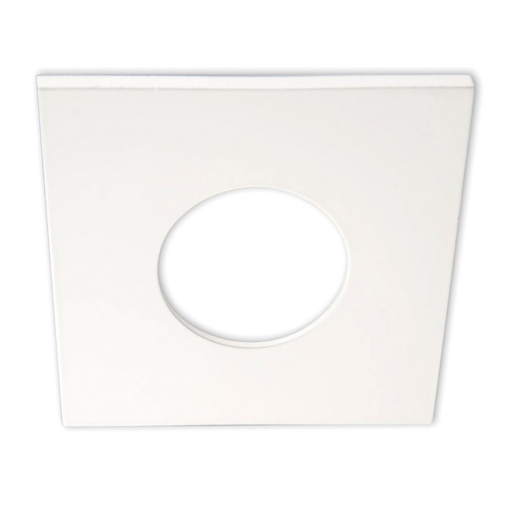 Cover aluminium square white matt for spotlight recessed Sys-68