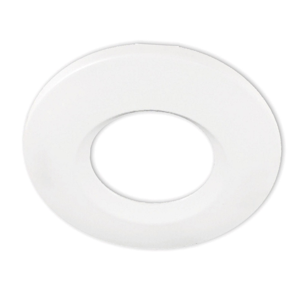 Cover aluminium round/edge white matt for spotlight recessed Sys-68