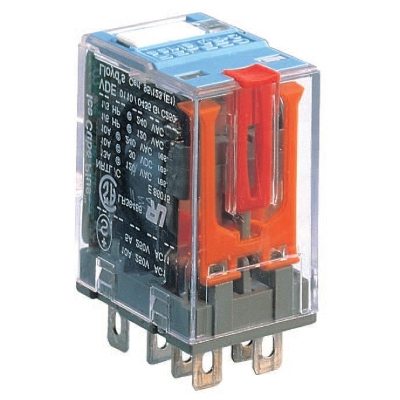 Relais 2 wisselcontacten 8-polig 24 VDC LED + diode contact: 10A/250 VAC