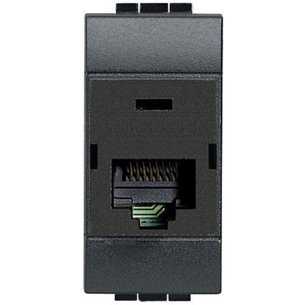 LivingLight RJ45 Cat. 6 STP 1 module Antraciet - 110 IDC