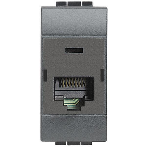 LivingLight RJ45 Cat. 5e UTP 1 module Antraciet - 110 IDC