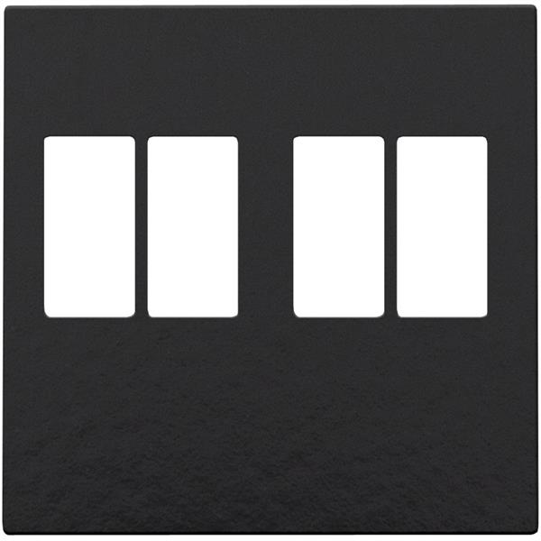 Afwerkingsset voor tweevoudige luidsprekeraansluiting, Bakelite® piano black coated