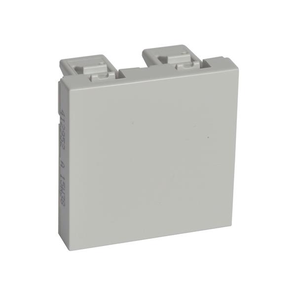 Uitrustbare blanke adapter voor plaatsing op houder DX³ voor DIN rail met ref. 412950