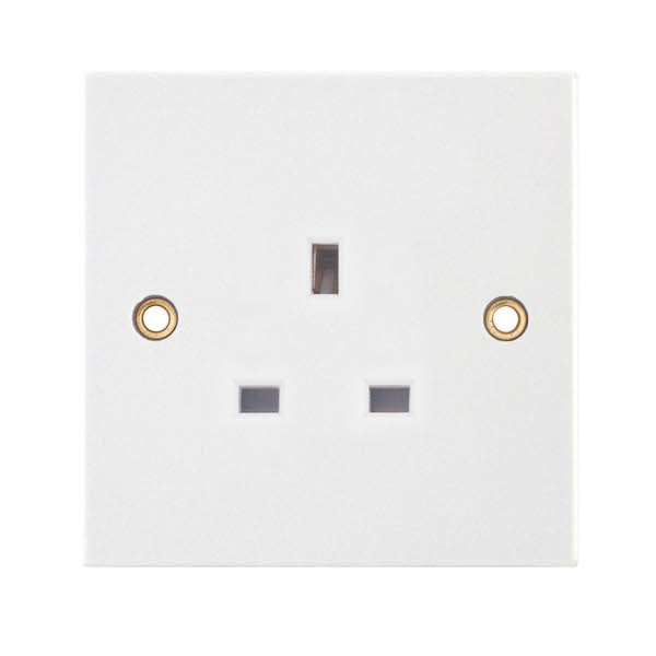 Selectric Square LG9143 BS1363 BS1363SS145 13A 250 VAC socket outlet 1 gang unswitched white new