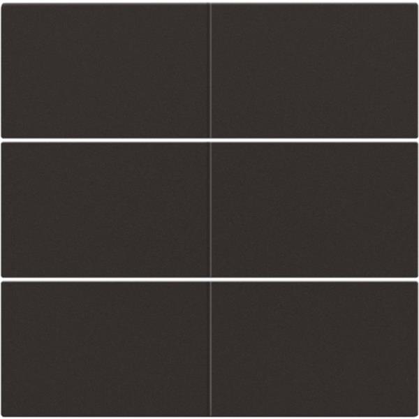 Afwerkingsset voor 6-voudige potentiaalvrije drukknop 24 V, dark brown