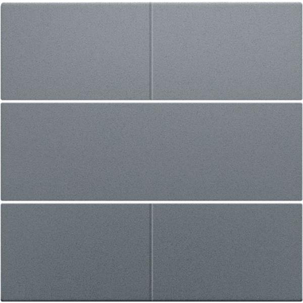 Afwerkingsset voor 4-voudige potentiaalvrije drukknop 24 V, alu steel grey coated