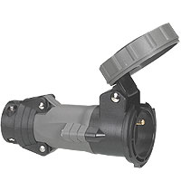 Hypra huishoudelijke koppelcontactstop - IP 66/67-55 - kunststof - 250 V - 2P + A - bevestiging van de kabel diameter 6 tot 13 mm