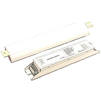 Noodverlichting kit voor led 28W 1u - 215 x 40 x 30mm + batterij 285 x 50 x 25mm