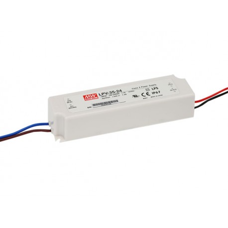 Mean Well LED voeding IP67 24VDC 35W