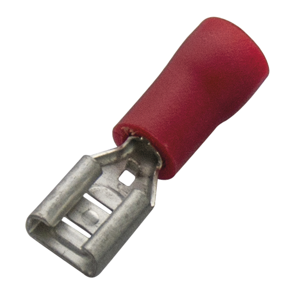 Vlakstekerhuls rood PVC ge‹soleerd 0,5-1mmý afmetingen stift: 2,8 x 0,5mm