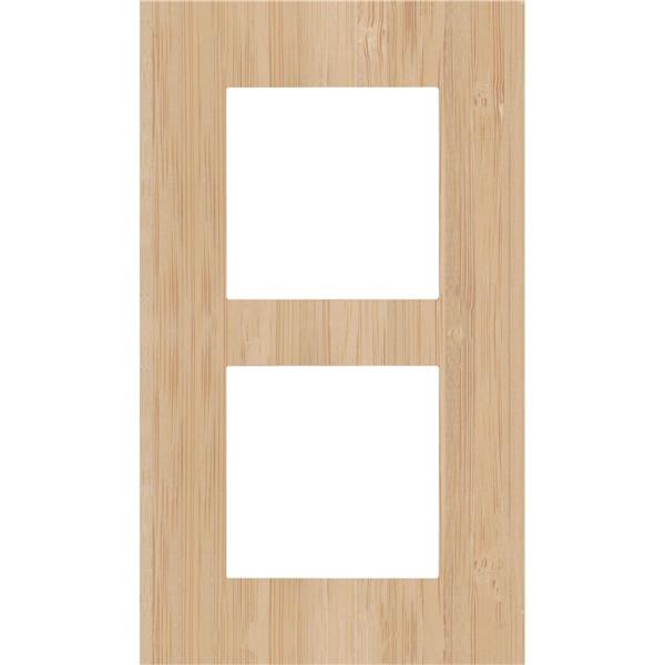 Tweevoudige afdekplaat met 60 mm verticale centerafstand Niko Pure bamboo