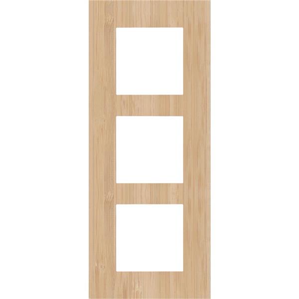 Drievoudige afdekplaat met 60 mm verticale centerafstand Niko Pure bamboo