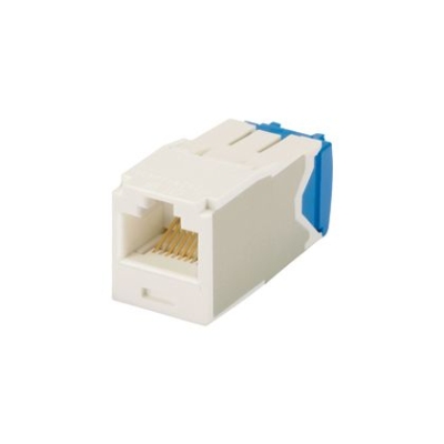 Category 6A 10G RJ45 8 position unshielded module arctic white