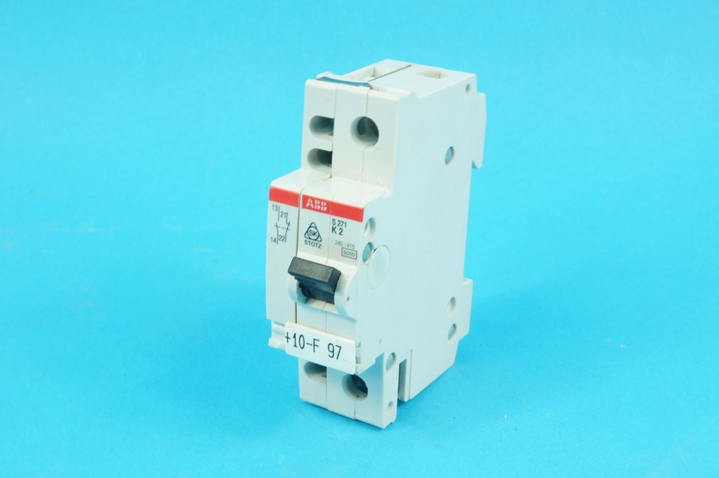 S271-K2A + S2H Circuit Breaker Single phase 2A 6KA